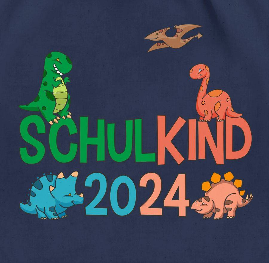 Shirtracer Schulkind 2024 Dinos: T-Shirt Rucksack Shirtracer