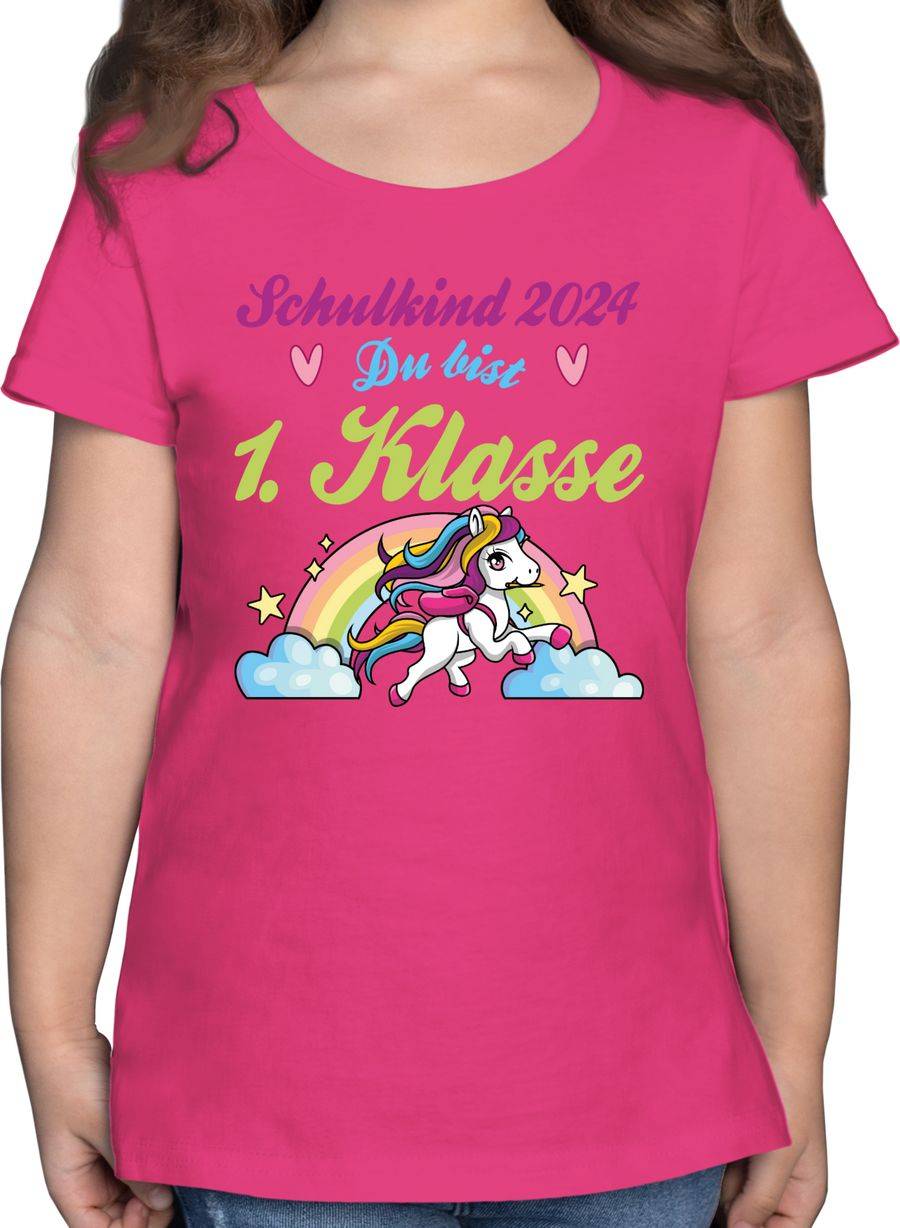 Shirtracer Schulkind 2024 - Du Bist 1. Klasse Pferd Und Regenbogen: Tshirt Gym Bag Shirtracer