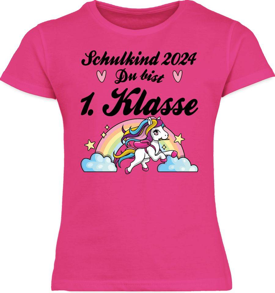 Shirtracer Schulkind 2024 - Du bist Erstklassig - Pferd: T-Shirt Turnbeutel Shirtracer