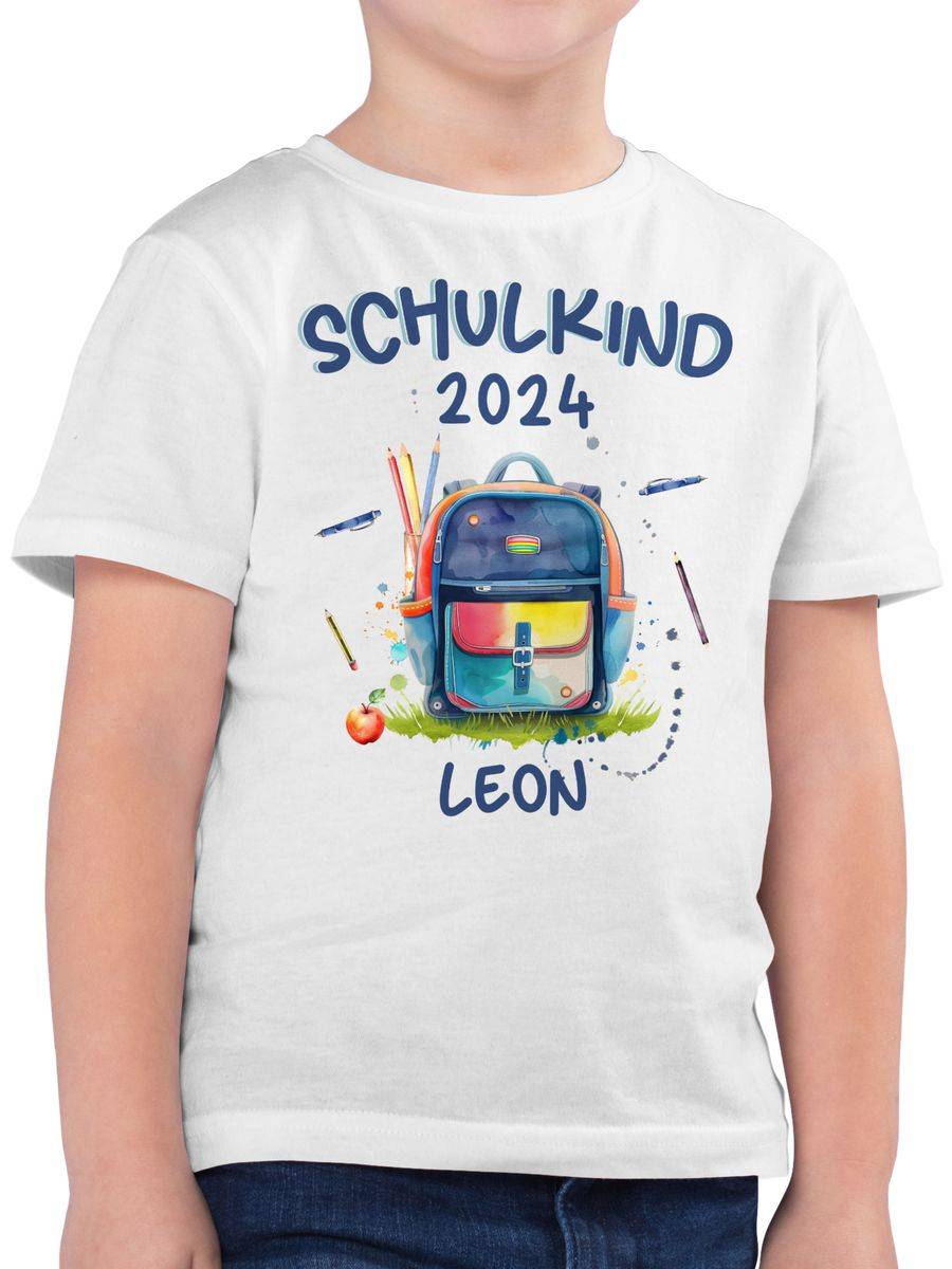 Shirtracer Schulkind 2024 Einschulung 2024 Geschenk Schulkind Junge Geschenke Einschu Shirtracer