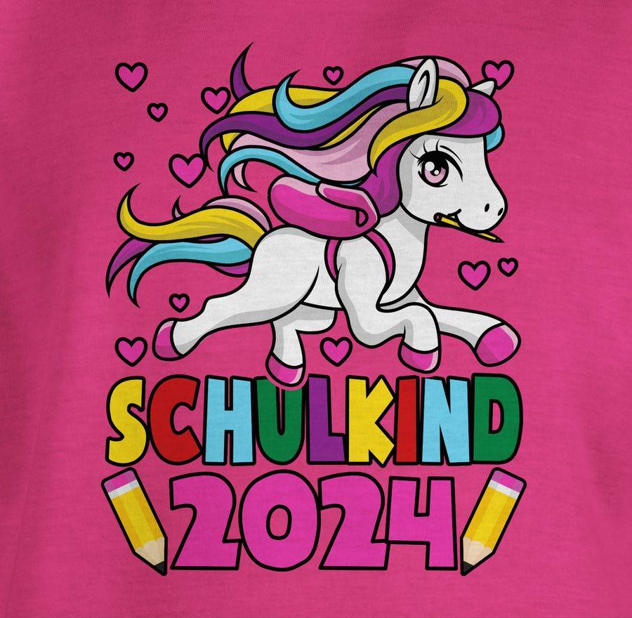 Shirtracer Schulkind 2024 I Einhorn Unicorn: Tshirt Gym Bag Shirtracer