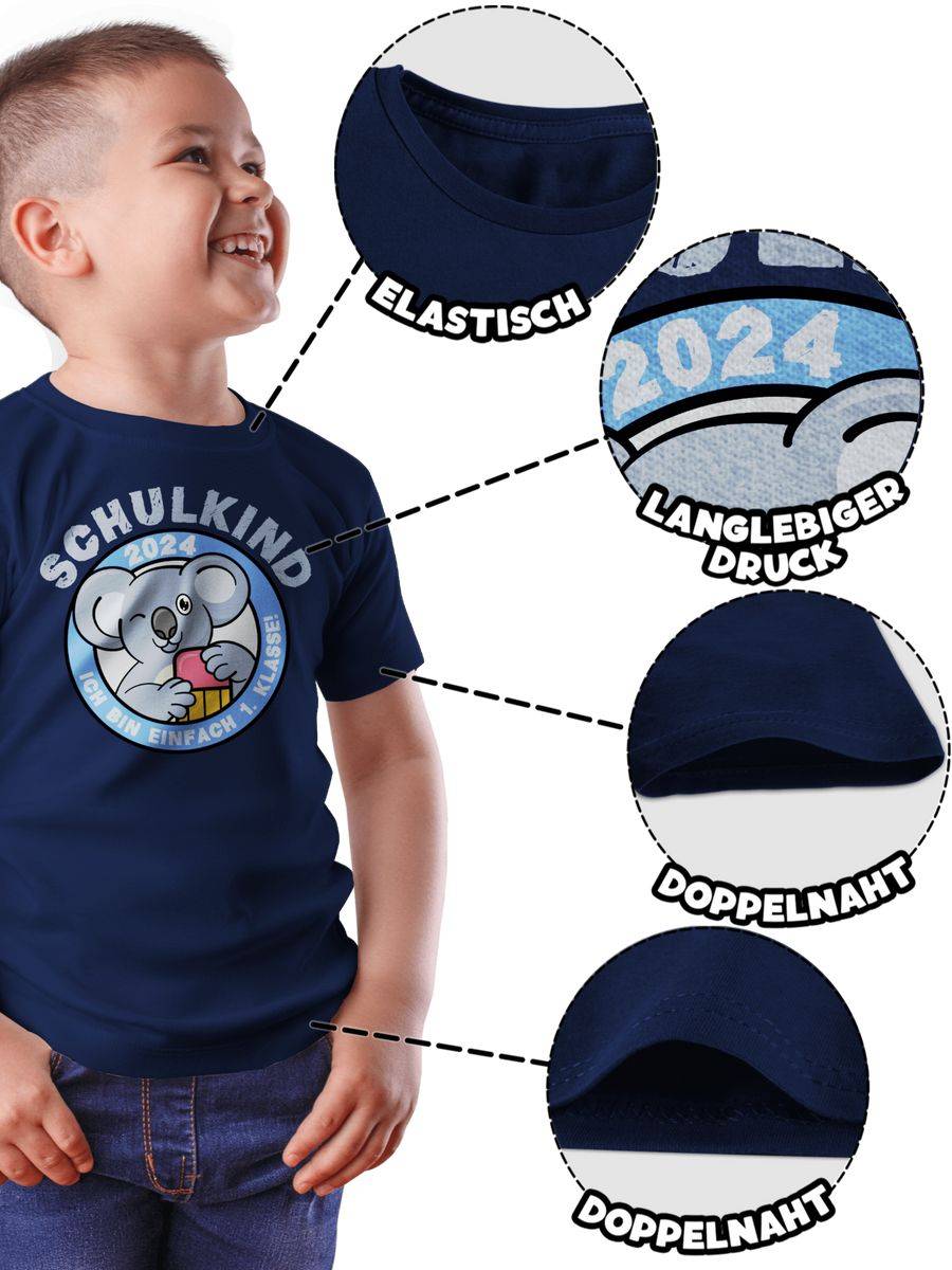 Shirtracer Schulkind 2024 Ich Bin Einfach 1. Klasse Koala Shirts & Mehr Shirtracer