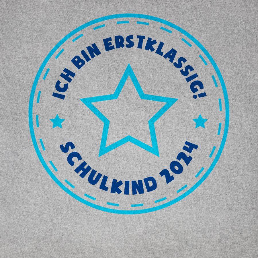 Shirtracer Schulkind 2024 Ich Bin Erstklassig Stern Blau: T-Shirt Gym Bag Shirtracer