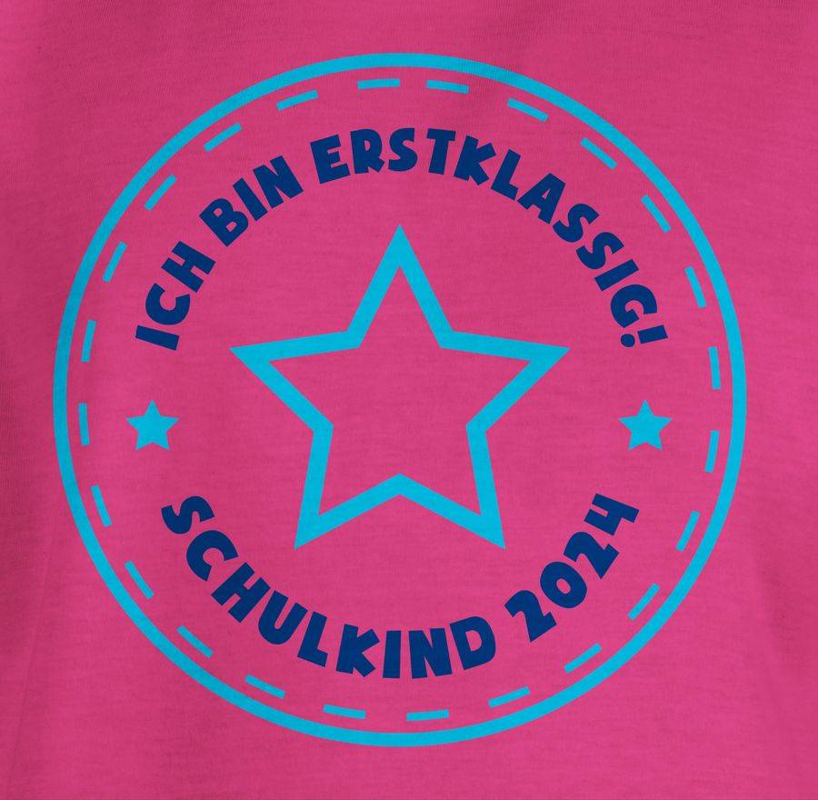 Shirtracer Schulkind 2024 Ich Bin Erstklassig Stern Blau: T-Shirt Gym Bag Shirtracer