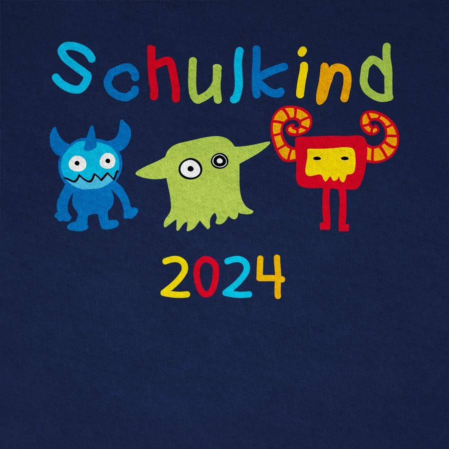 Shirtracer Schulkind 2024 Monster: T-Shirt Turnbeutel Shirtracer