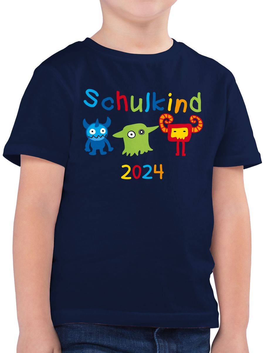 Shirtracer Schulkind 2024 Monster: T-Shirt Turnbeutel Shirtracer
