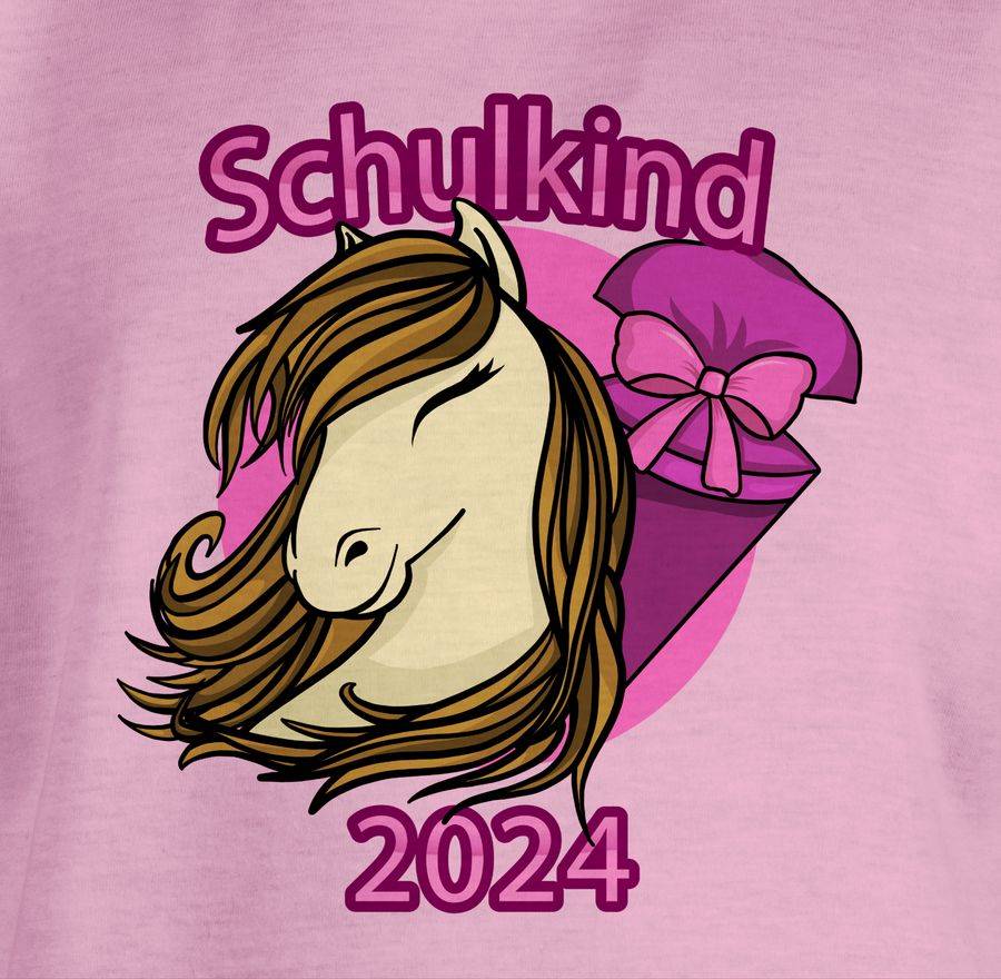 Shirtracer Schulkind 2024 Pferd Mit Schultüte Shirts & Mehr Shirtracer