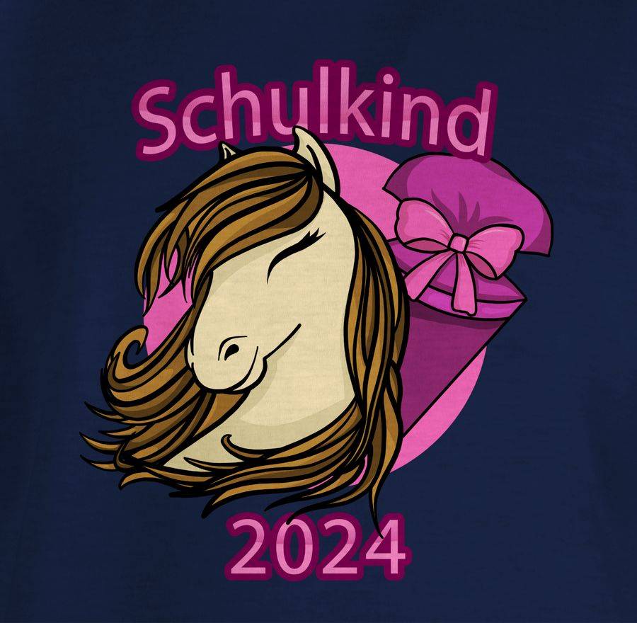 Shirtracer Schulkind 2024 Pferd Mit Schultüte Shirts & Mehr Shirtracer