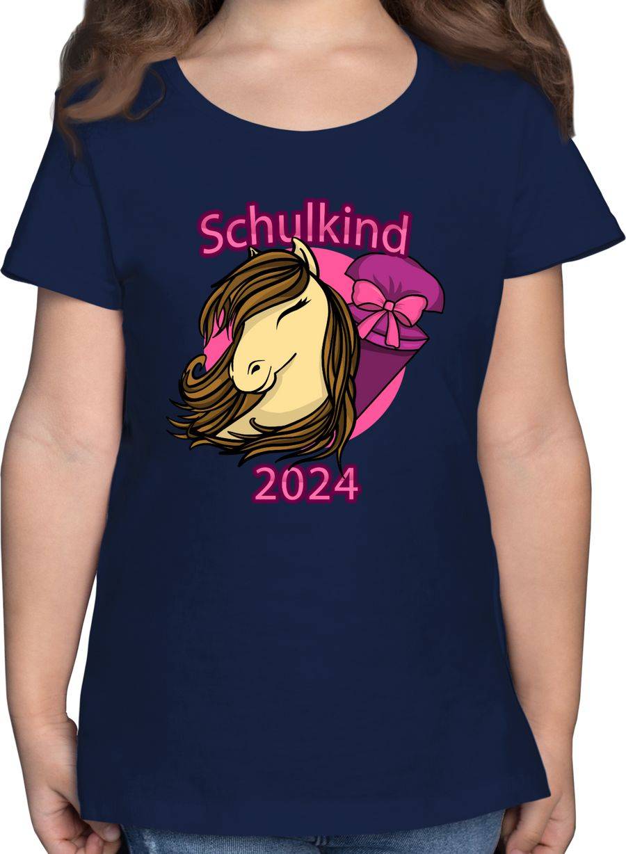 Shirtracer Schulkind 2024 Pferd Mit Schultüte Shirts & Mehr Shirtracer