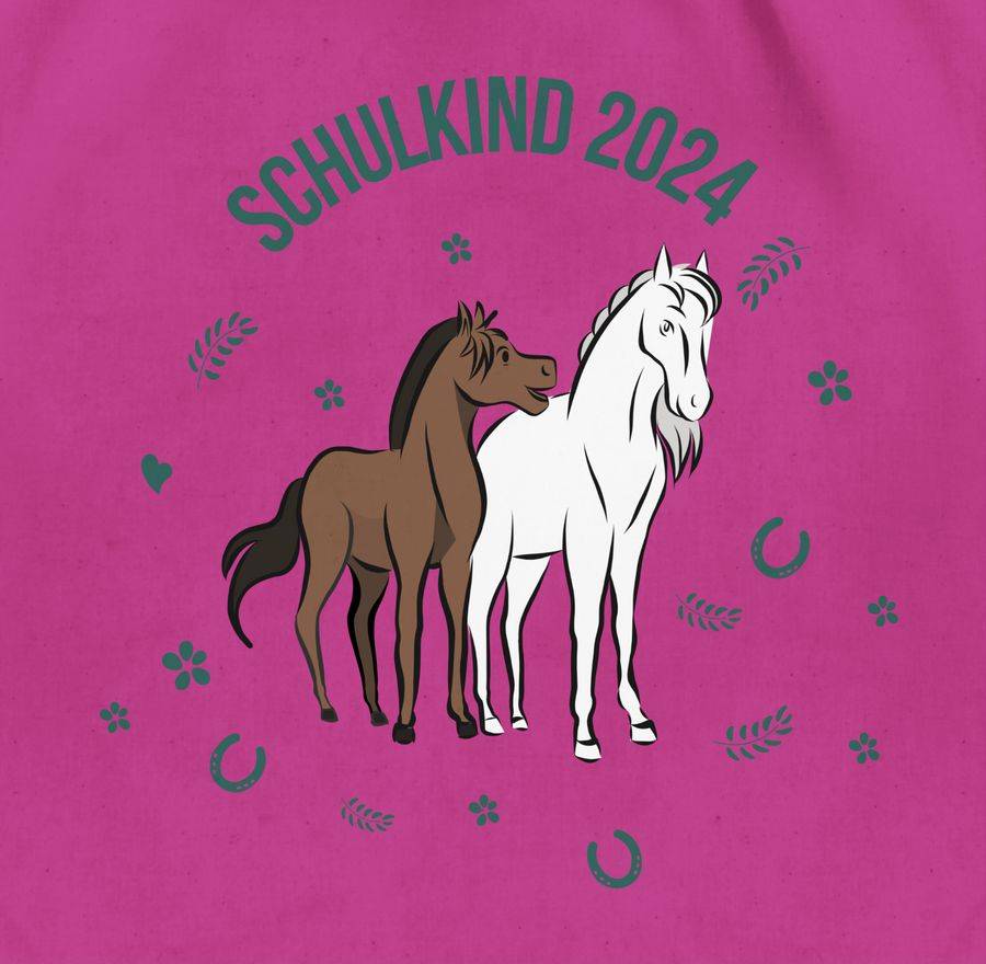 Shirtracer Schulkind 2024 Pferde: Tshirt Rucksack Shirtracer