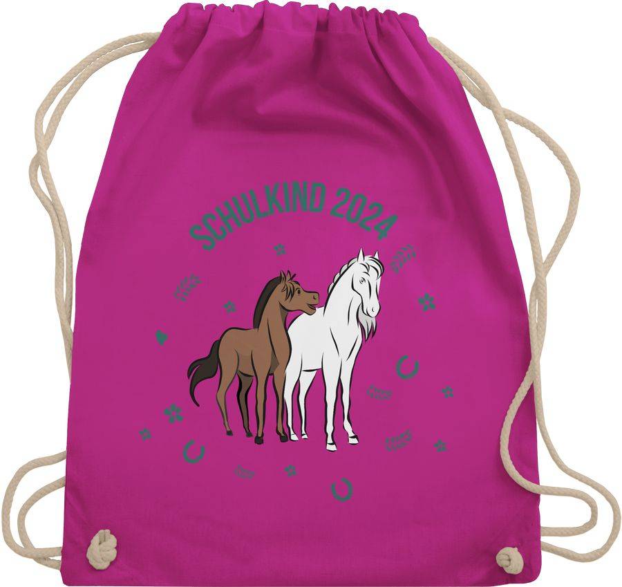 Shirtracer Schulkind 2024 Pferde: Tshirt Rucksack Shirtracer