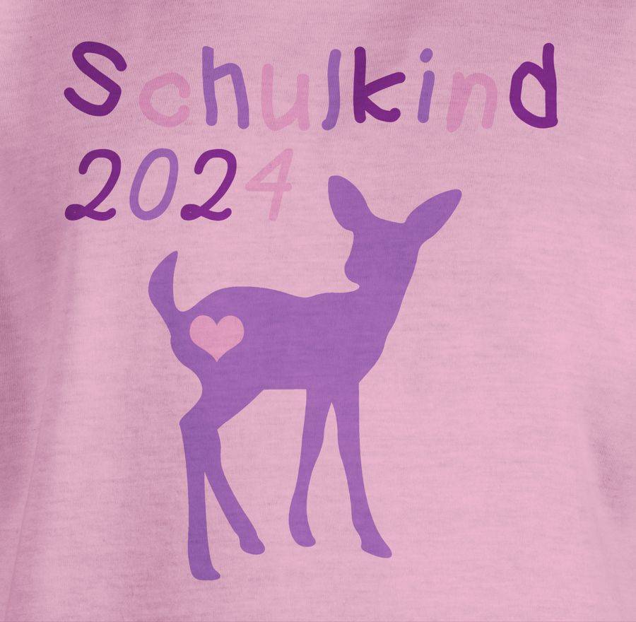 Shirtracer Schulkind 2024 Reh Kitz Lila Shirts & Mehr Shirtracer