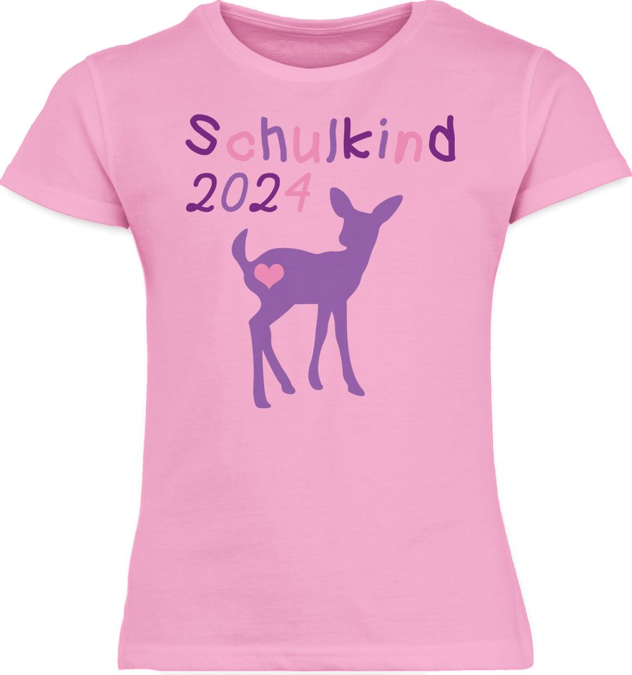 Shirtracer Schulkind 2024 Reh Kitz Lila Shirts & Mehr Shirtracer