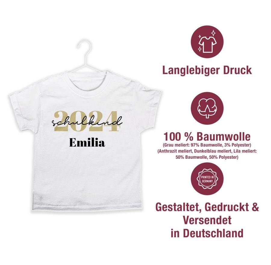 Shirtracer Schulkind 2024 - Schreibschrift: Tshirt Gym Bag Shirtracer