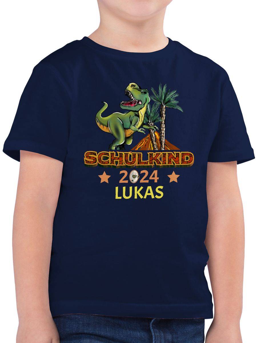 Shirtracer Schulkind 2024 T-Rex Dino Dinosaurier Shirts & Mehr Shirtracer