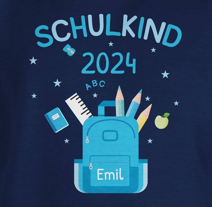 Shirtracer Schulkind 2024: T-Shirt Rucksack Shirtracer