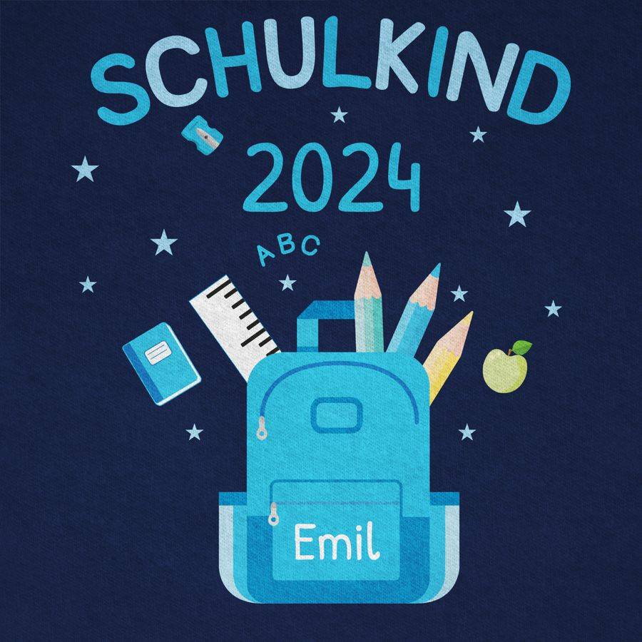 Shirtracer Schulkind 2024: T-Shirt Rucksack Shirtracer