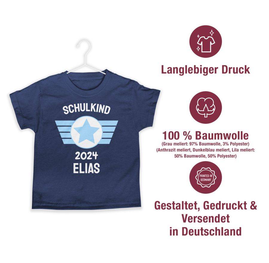 Shirtracer Schulkind 2024: Tshirt Turnbeutel Shirtracer