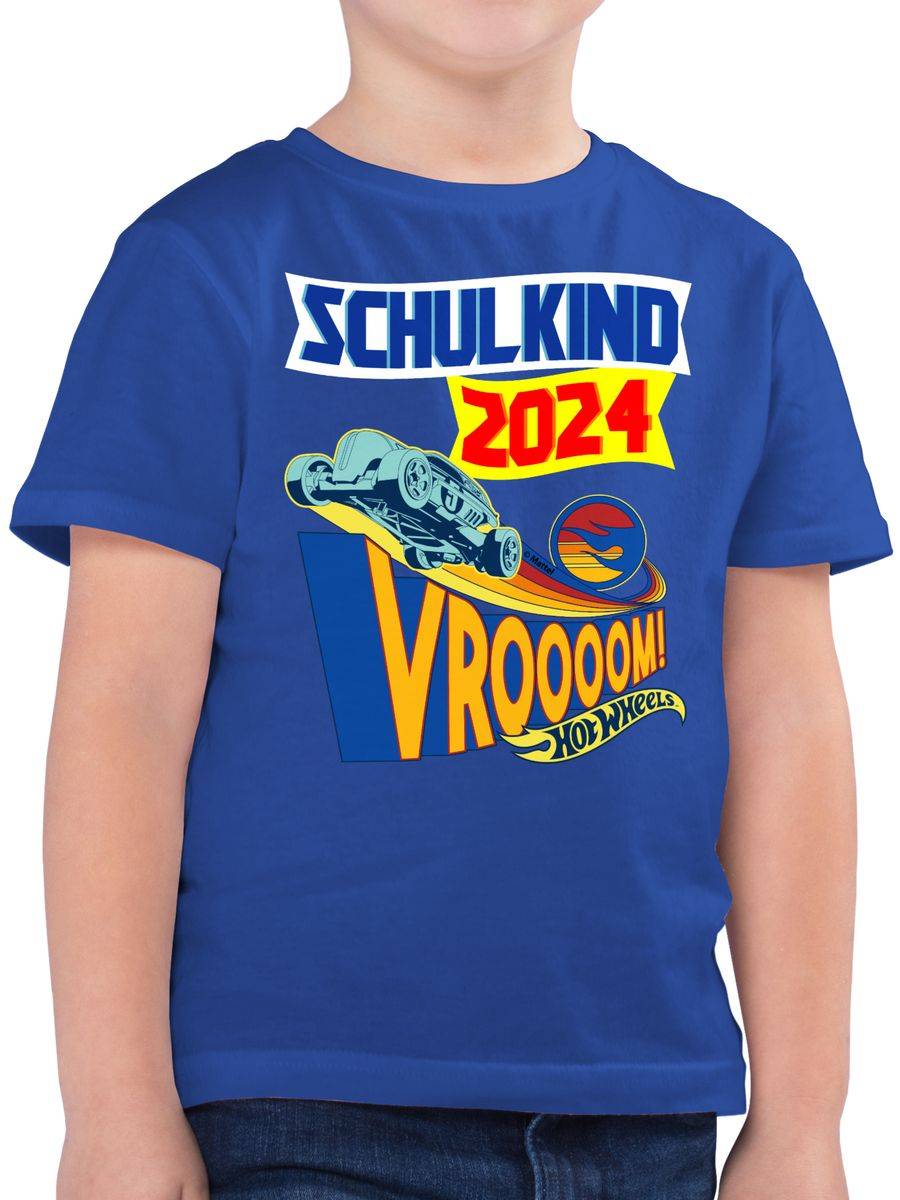 Shirtracer Schulkind 2024 - Vroooom!: Tshirt Turnbeutel Shirtracer