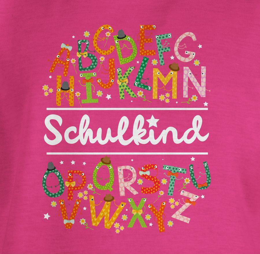 Shirtracer Schulkind Alphabetmonster: T-Shirt Turnbeutel Shirtracer