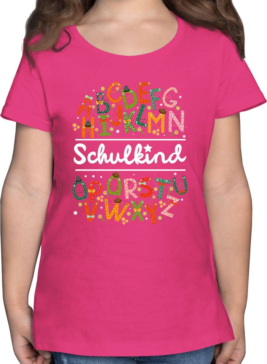 Shirtracer Schulkind Alphabetmonster: T-Shirt Turnbeutel Shirtracer
