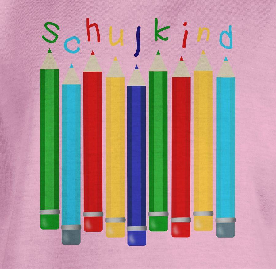 Shirtracer Schulkind Buntstifte: T-Shirt Rucksack Shirtracer