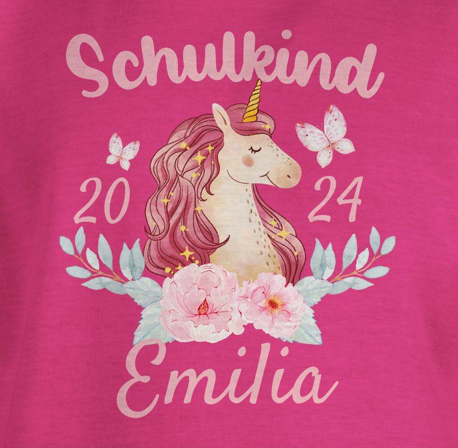 Shirtracer Schulkind Einhorn 2024 Shirts & Mehr Shirtracer