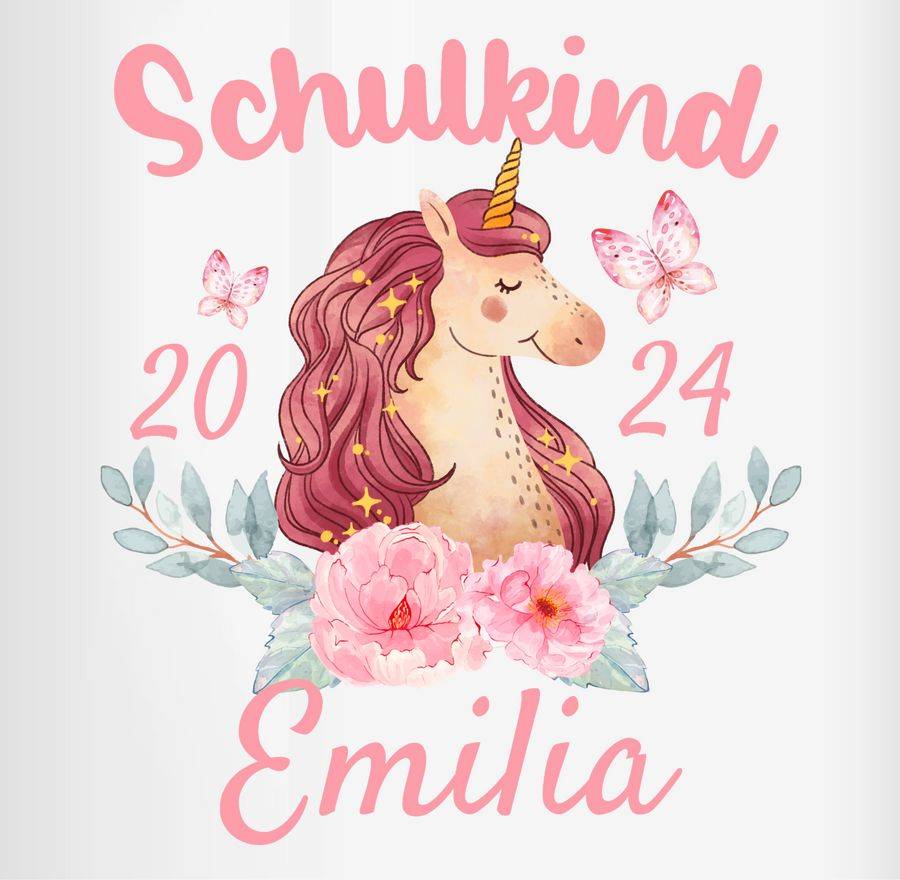 Shirtracer Schulkind Einhorn 2024 Shirts & Mehr Shirtracer