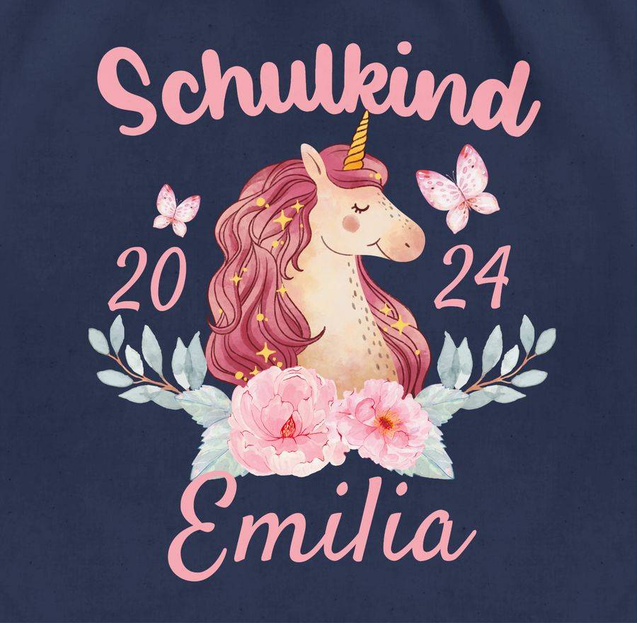 Shirtracer Schulkind Einhorn 2024 Shirts & Mehr Shirtracer