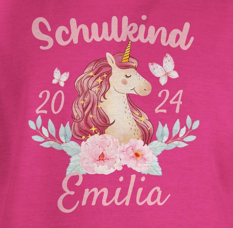 Shirtracer Schulkind Einhorn 2024 Shirts & Mehr Shirtracer