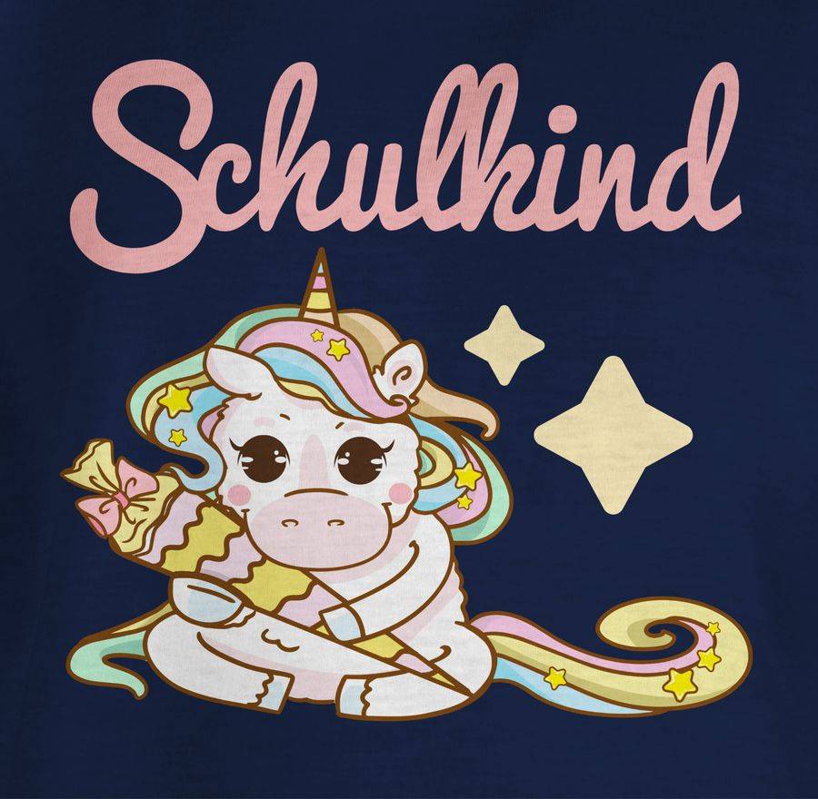 Shirtracer Schulkind Einhorn Mit Schultüte: Tshirt Rucksack Shirtracer