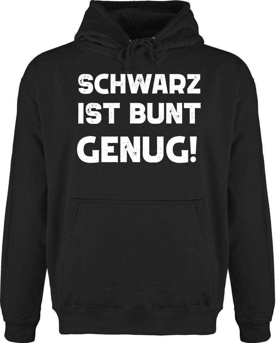 Shirtracer Schwarz ist bunt genug weiß: T-Shirt Turnbeutel Shirtracer