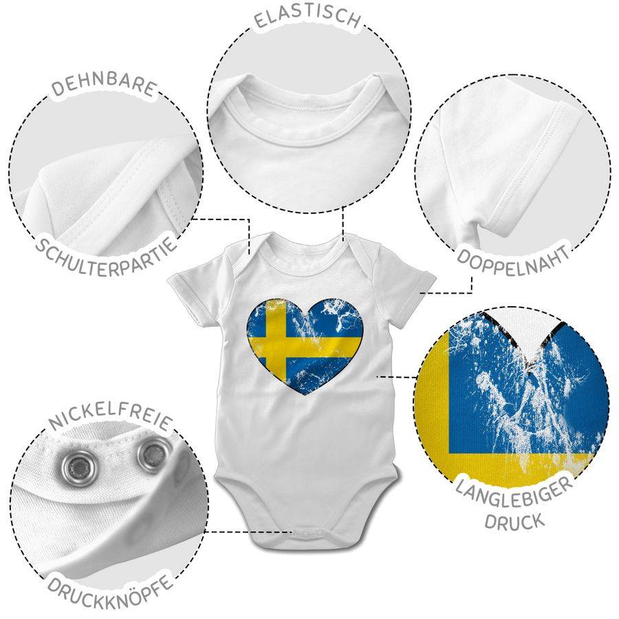 Shirtracer Schweden Vintage Herz: T-Shirt Rucksack Shirtracer