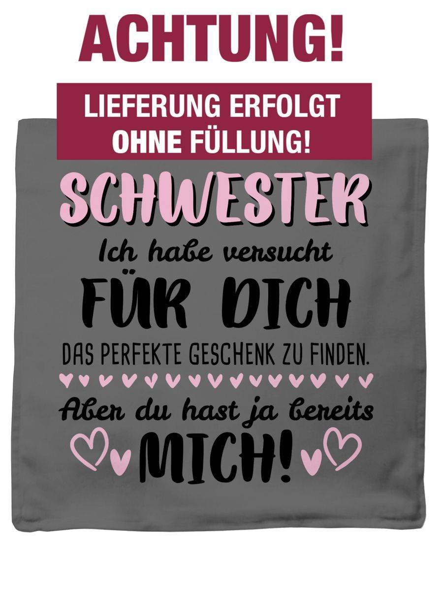 Shirtracer Schwester Ich Habe Versucht Für Dich Das Geschenk Zu Finden Schwarz/rosa: T-Shir Shirtracer