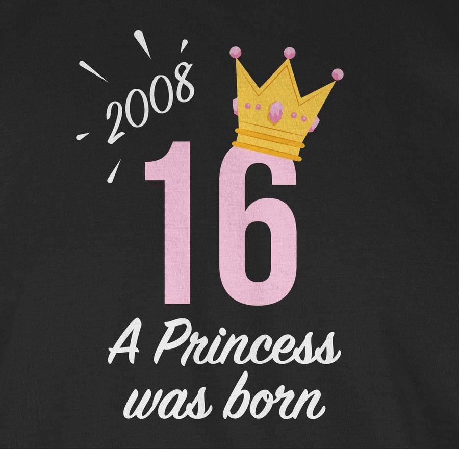 Shirtracer Sechzehnter Mädchen Princess 2008: Tshirt Turnbeutel Shirtracer