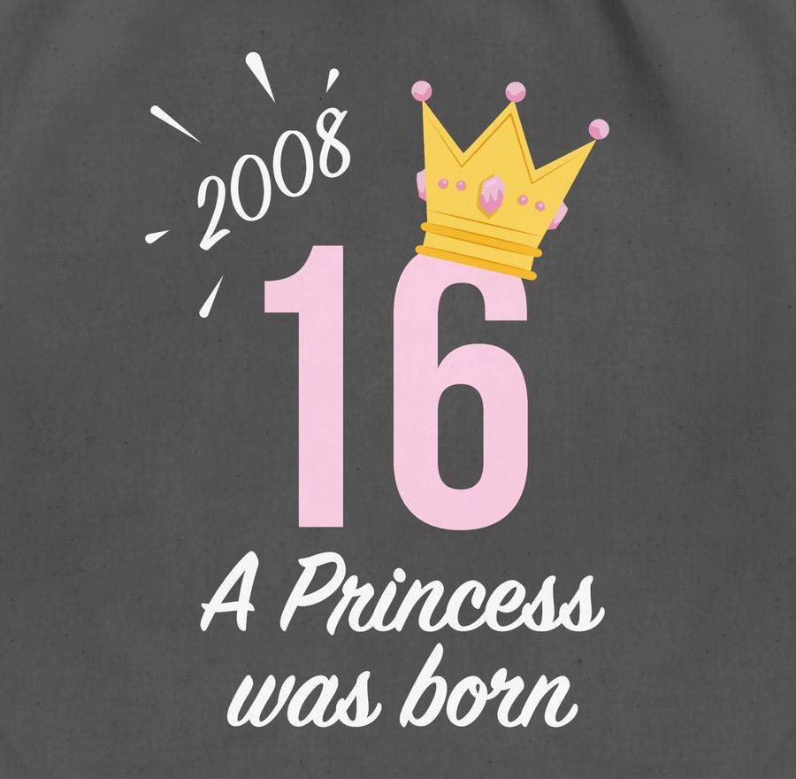 Shirtracer Sechzehnter Mädchen Princess 2008: Tshirt Turnbeutel Shirtracer