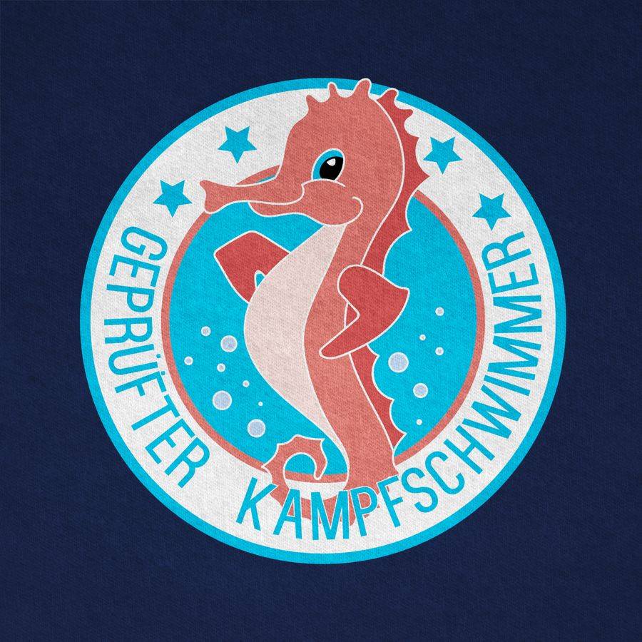 Shirtracer Seepferdchen Schwimmer: T-Shirt Turnbeutel Shirtracer