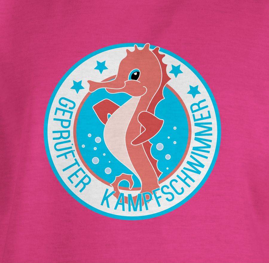 Shirtracer Seepferdchen Schwimmer: T-Shirt Turnbeutel Shirtracer