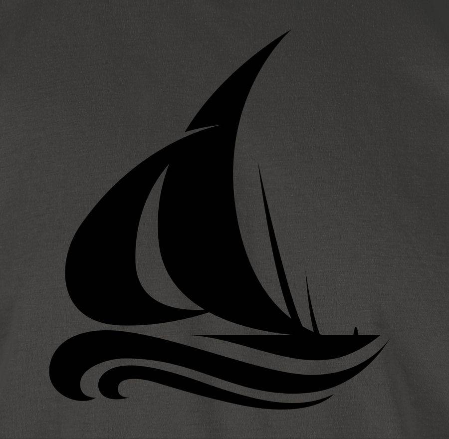Shirtracer Segelboot Wellen: T-Shirt Turnbeutel Shirtracer