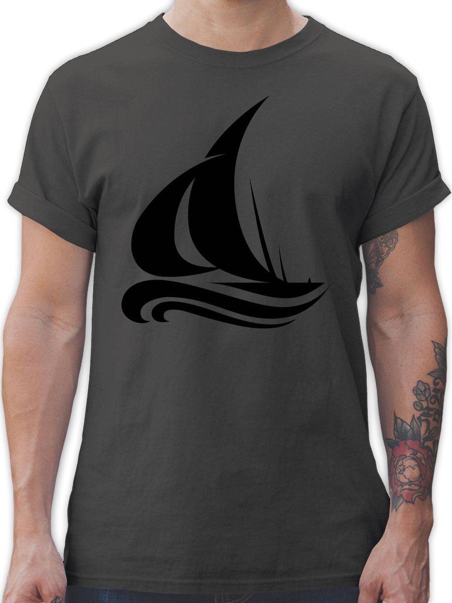 Shirtracer Segelboot Wellen: T-Shirt Turnbeutel Shirtracer