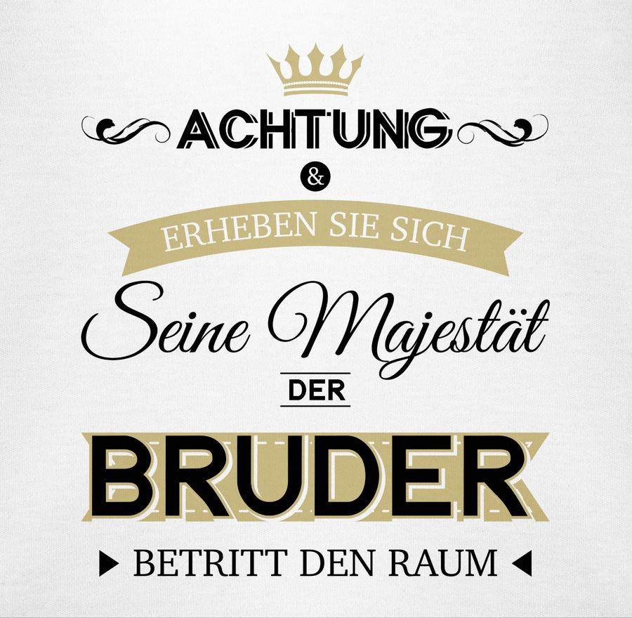 Shirtracer Seine Majestät Der Bruder Gold Schwarz: Tshirt Gym Bag Shirtracer
