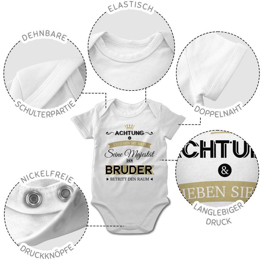 Shirtracer Seine Majestät Der Bruder Gold Schwarz: Tshirt Gym Bag Shirtracer