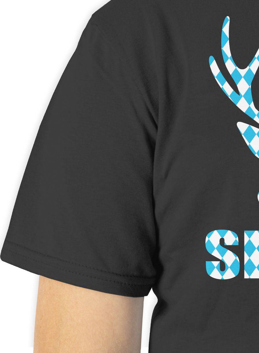 Shirtracer Servus - Hirsch Mit Bayrischem Muster Shirts & Mehr Shirtracer