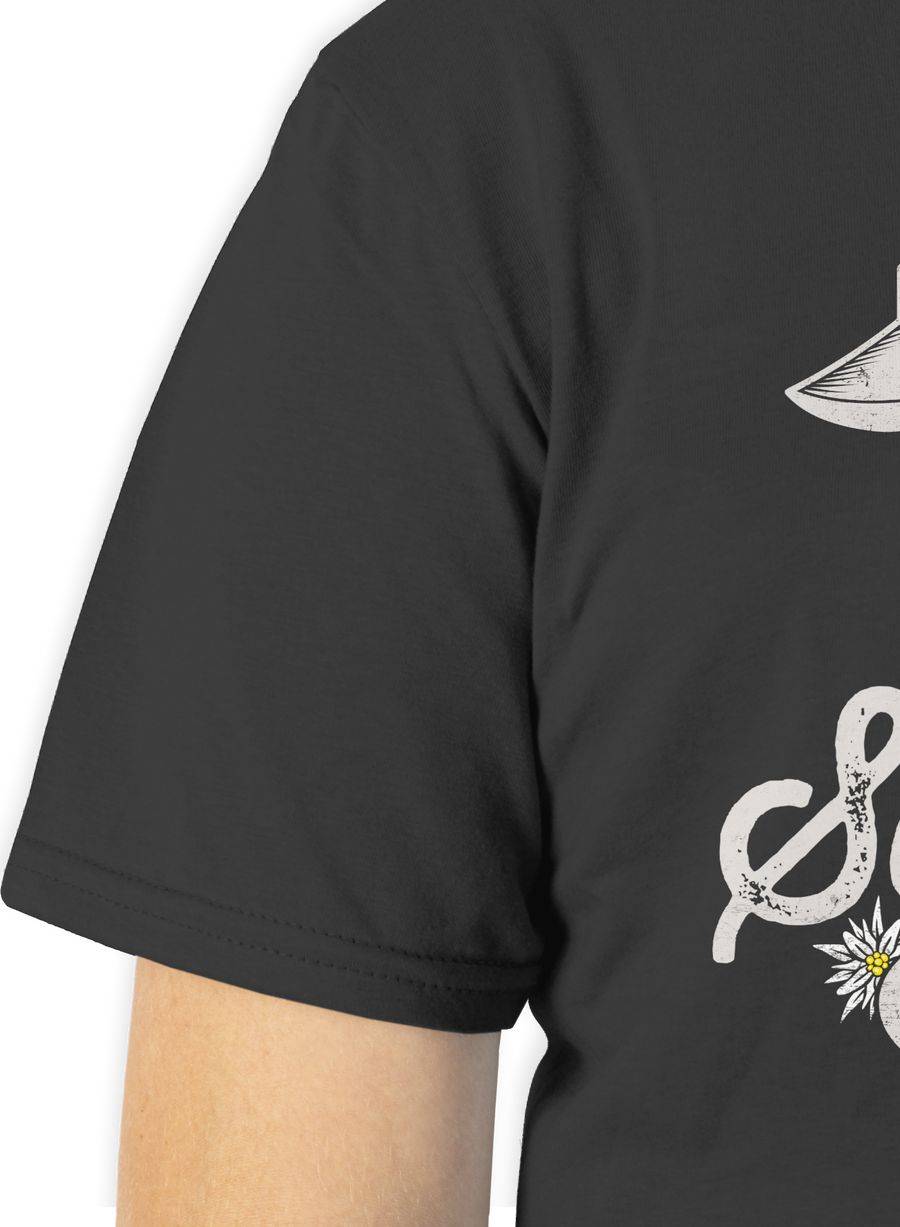 Shirtracer Servus Totenkopf Bayern Edelweiß Trachten Bayrisch Tirol Bavaria: T-Shirt Turnbe Shirtracer