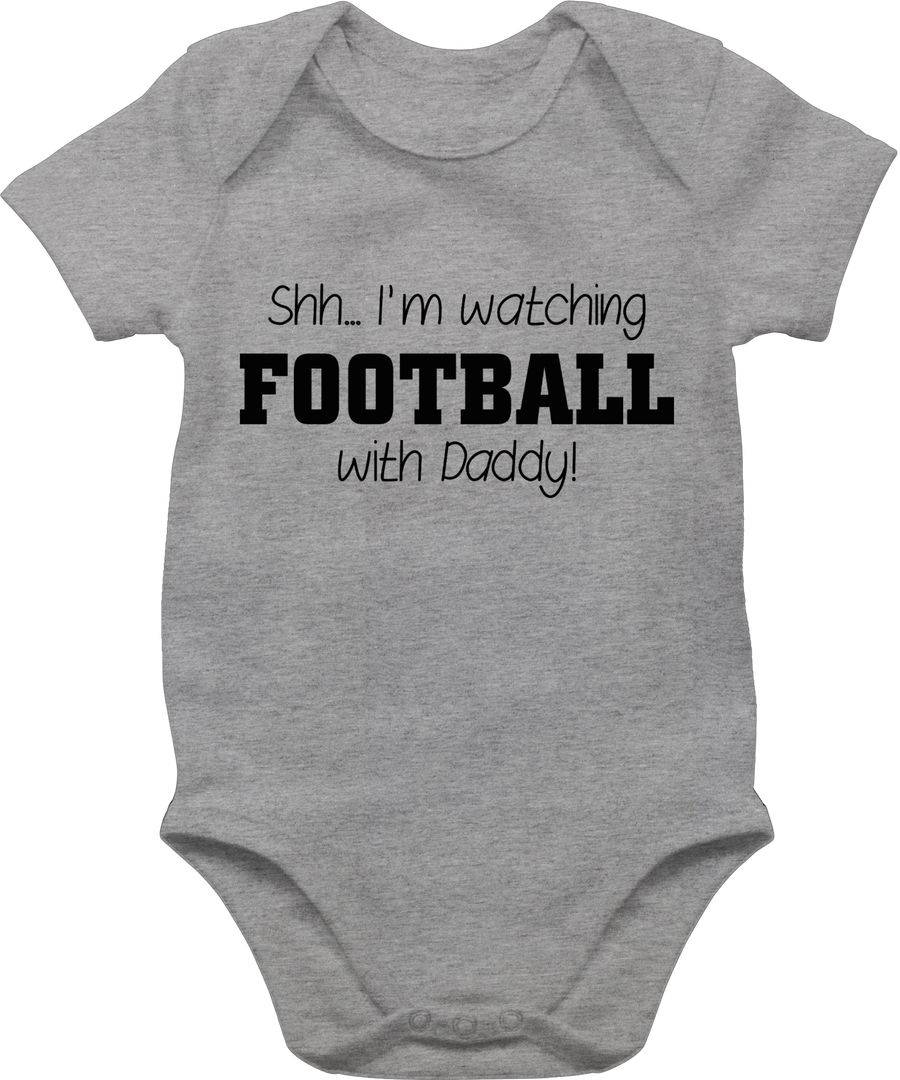 Shirtracer Shh I'm watching football with Daddy! - schwarz: Tshirt Turnbeutel Shirtracer