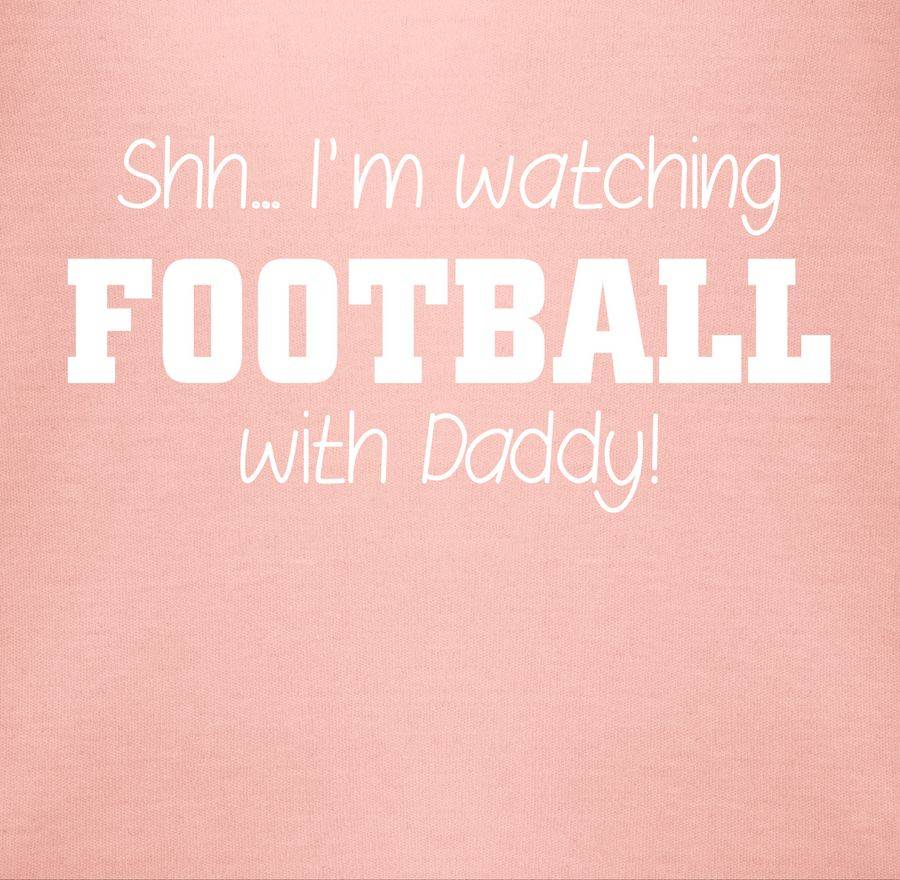Shirtracer Shh I'm Watching Football With Daddy! - Weiß: Tshirt Gym Bag Shirtracer