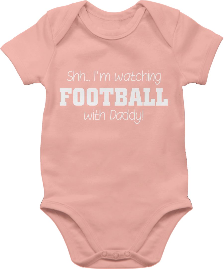 Shirtracer Shh I'm watching football with Daddy! - weiß: Tshirt Gym Bag Shirtracer