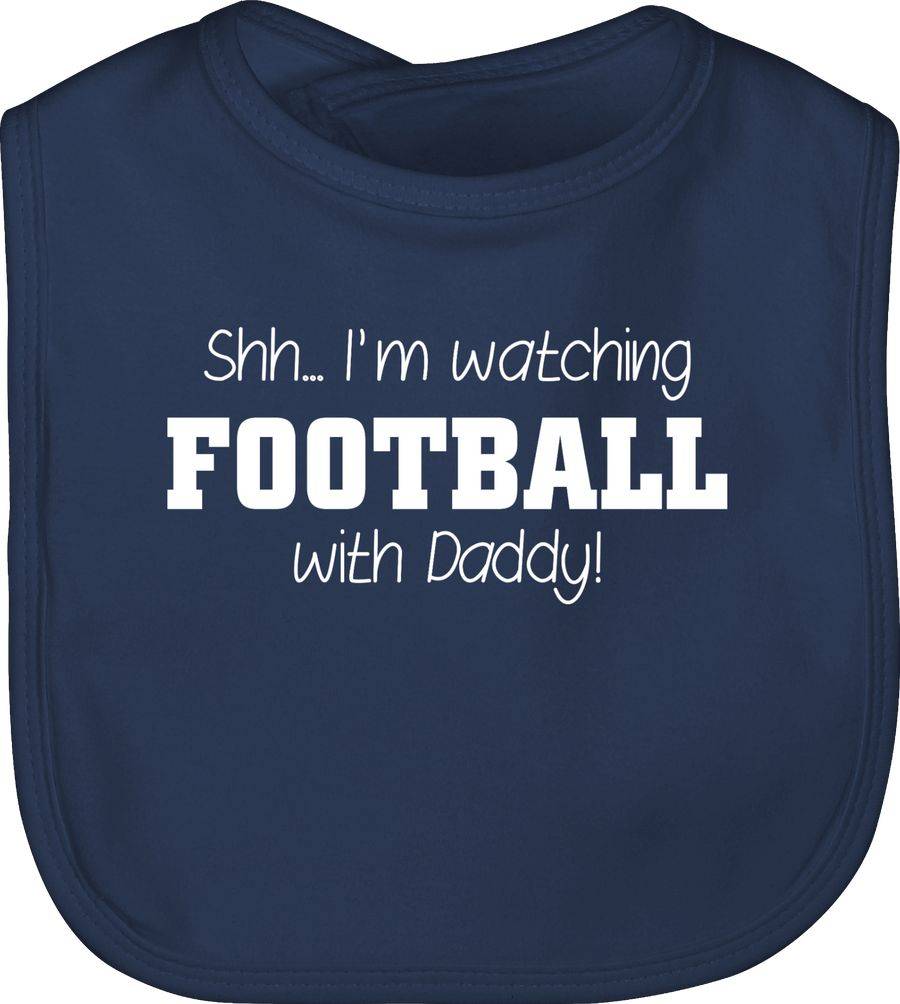 Shirtracer Shh I'm watching football with Daddy! - weiß: Tshirt Gym Bag Shirtracer