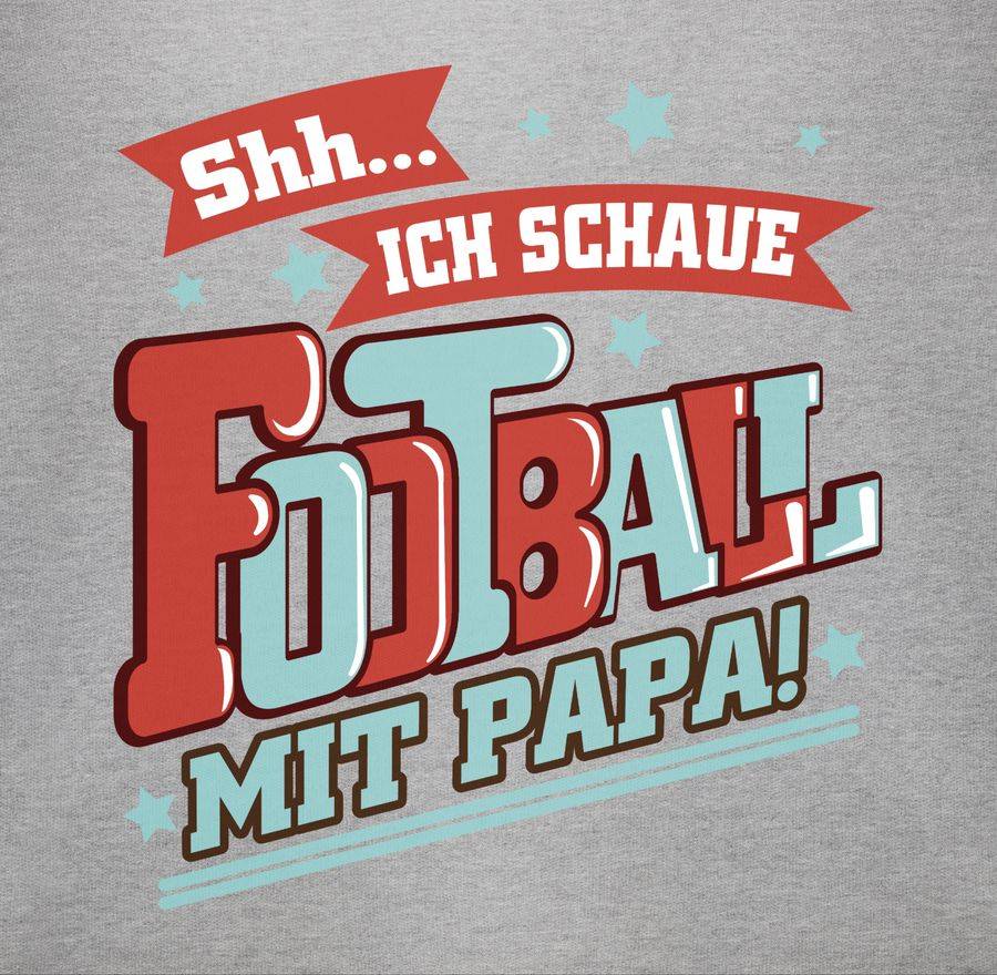 Shirtracer Shh Ich Schaue Football Mit Papa! - Bunt Shirts & Mehr Shirtracer