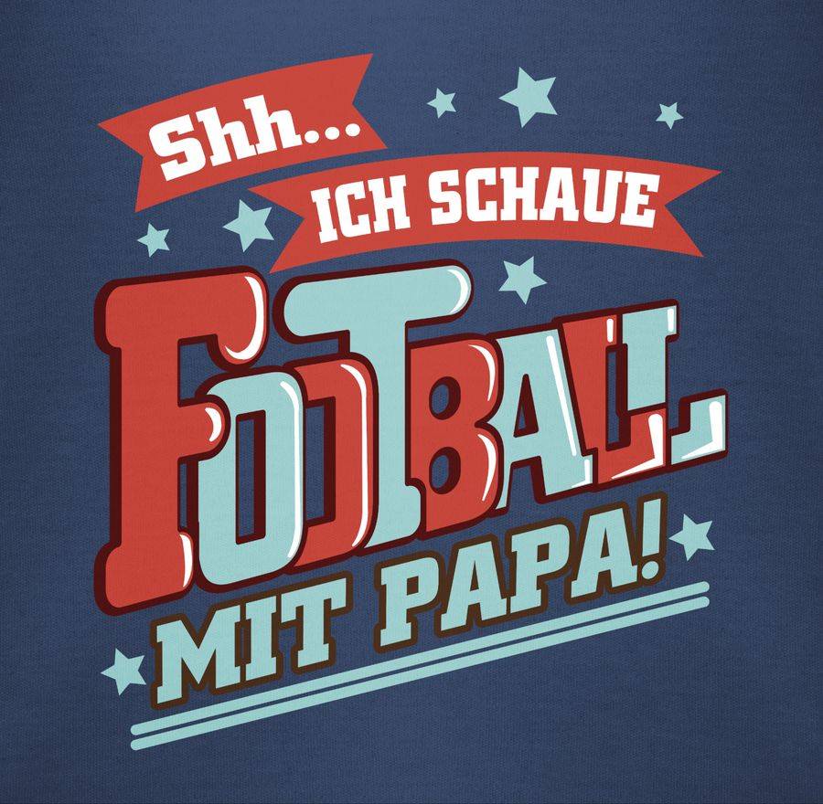 Shirtracer Shh Ich Schaue Football Mit Papa! - Bunt Shirts & Mehr Shirtracer